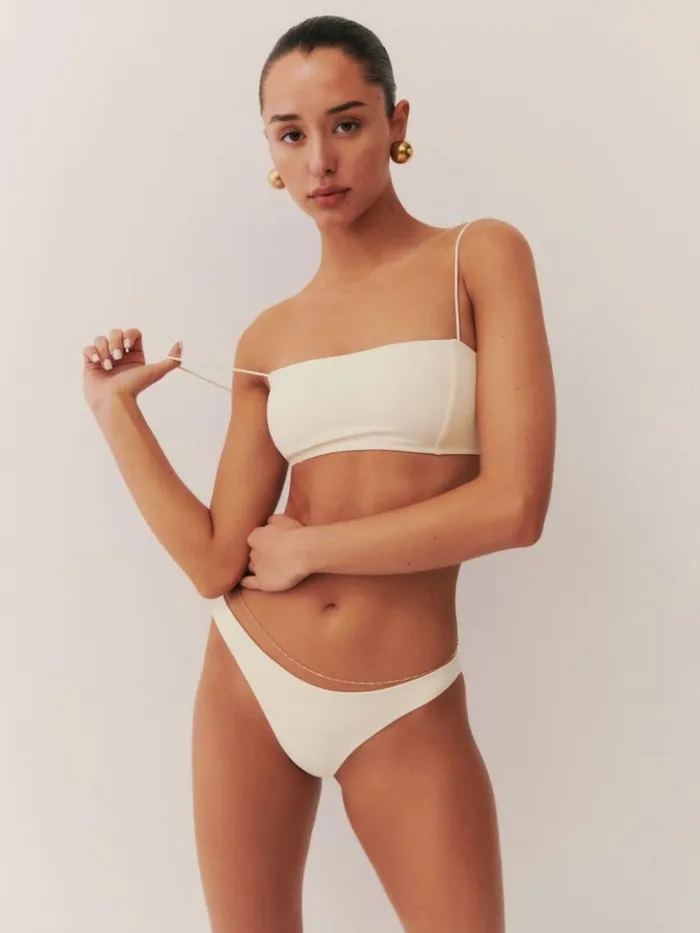 Clothing The Reformation Monaco Bikini Top Fior Di Latte