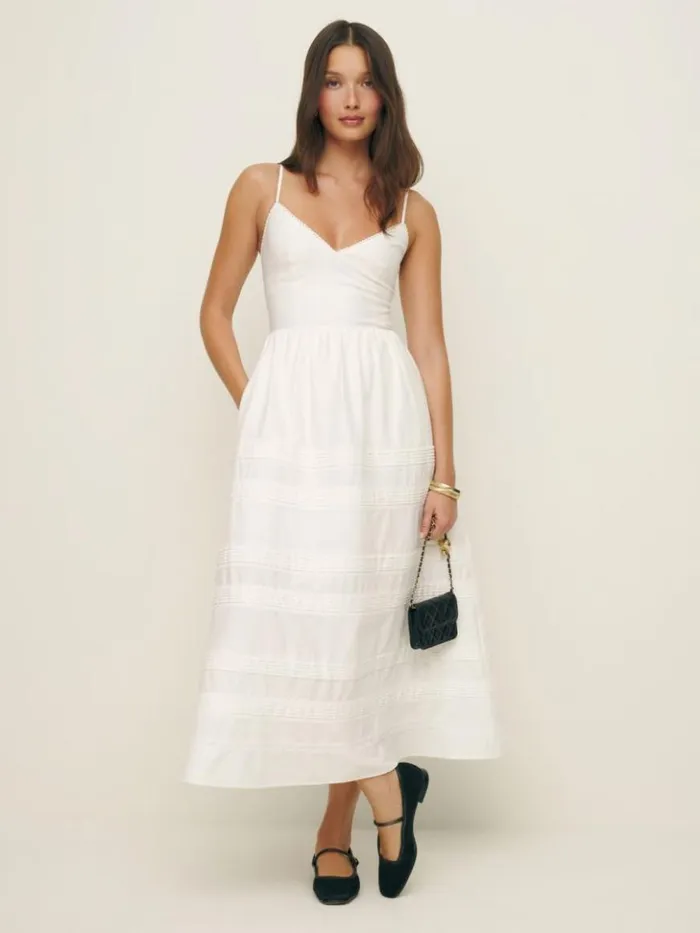 Clothing The Reformation Naella Dress White