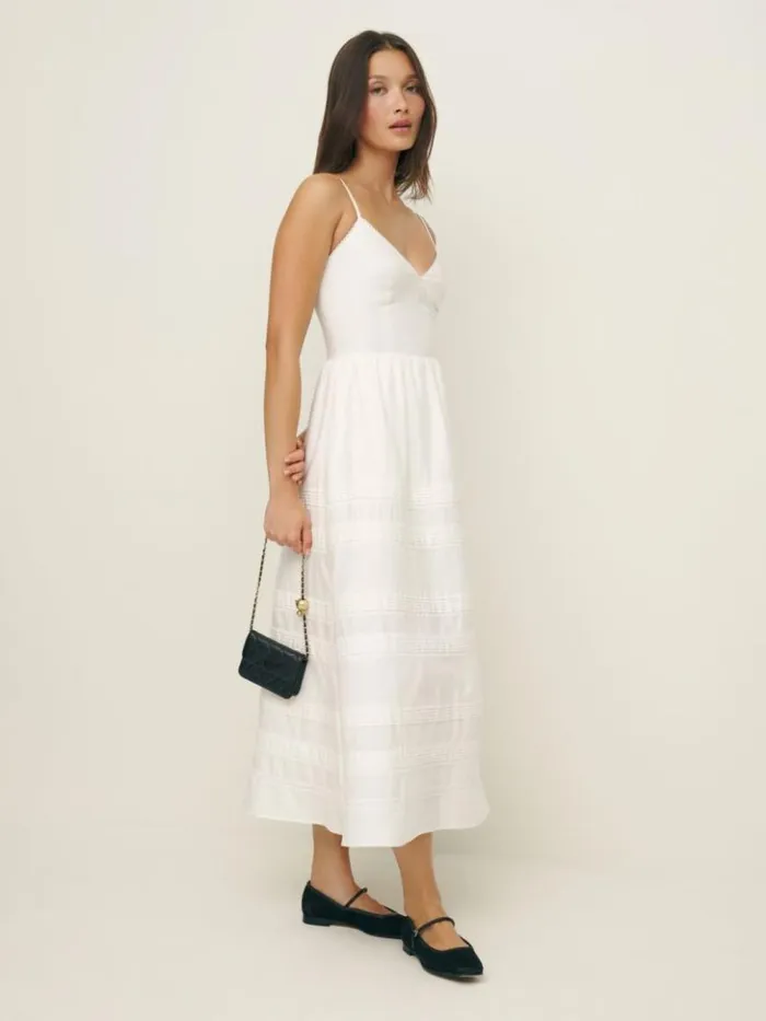 Clothing The Reformation Naella Dress White