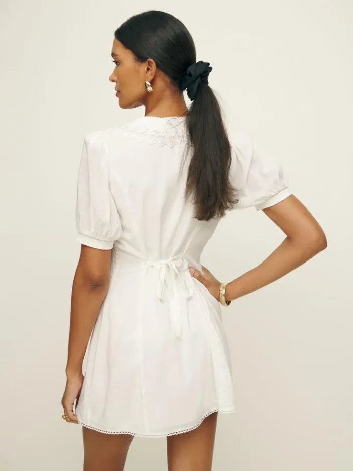 Clothing The Reformation Nonie Dress White