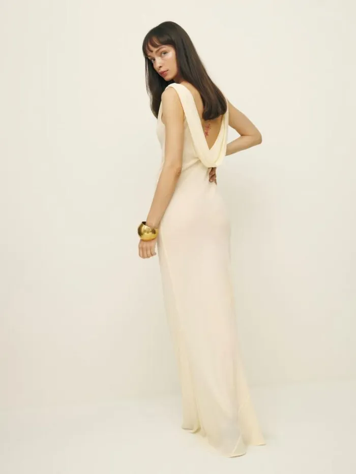 Clothing The Reformation Petites Cavallo Dress Ivory