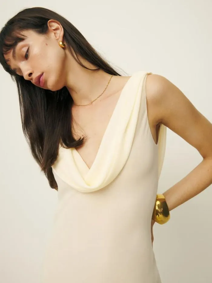 Clothing The Reformation Petites Cavallo Dress Ivory