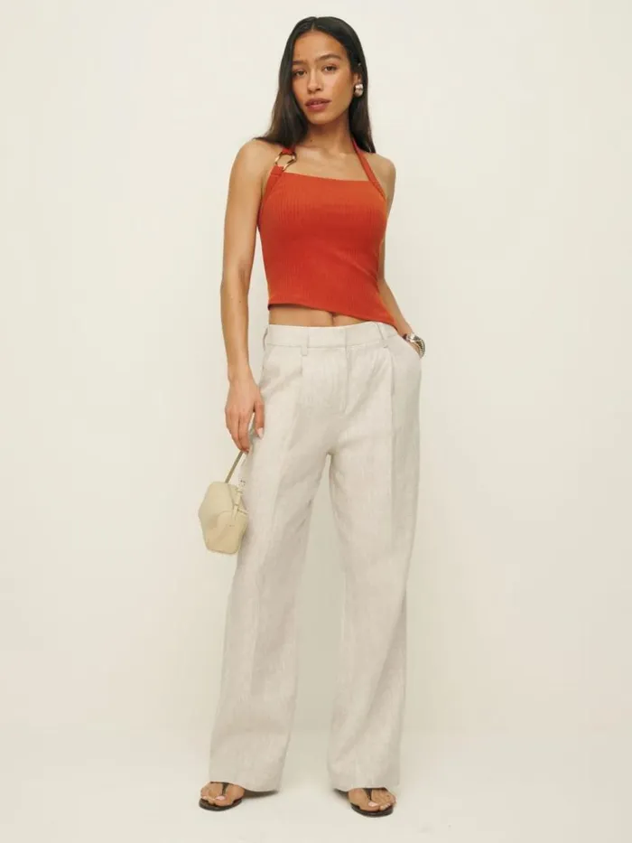 Clothing The Reformation Ramona Knit Top Blood Orange
