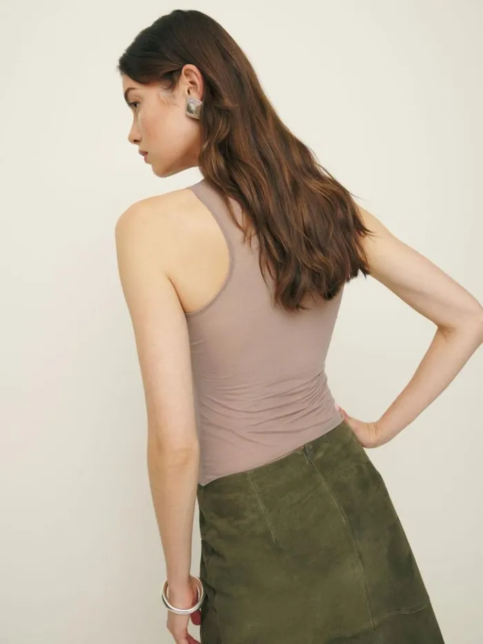 Clothing The Reformation Rose Knit Top Shitake