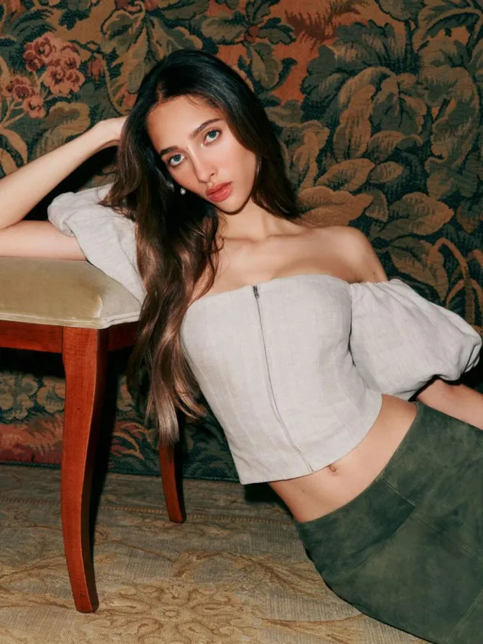 Clothing The Reformation Thayer Top Oatmeal