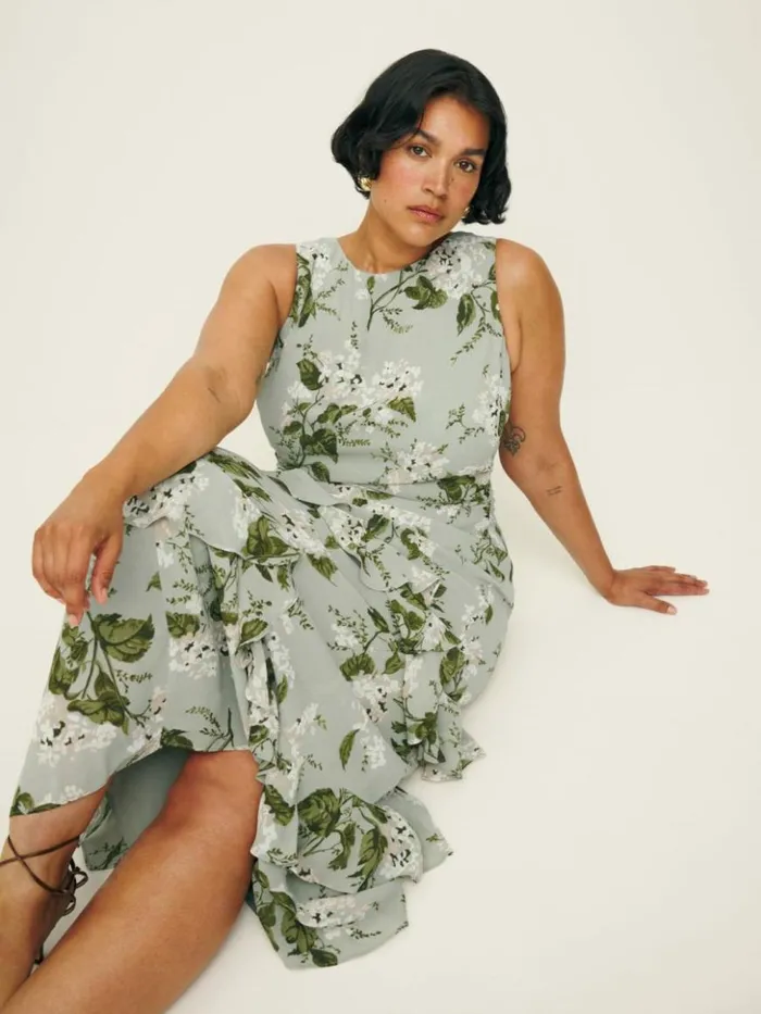 ClothingWeddings The Reformation Magnus Dress Es Tea Garden