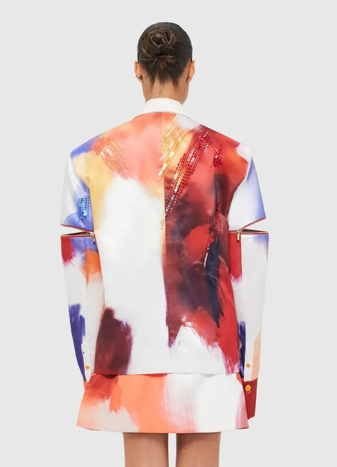 Coats and Jackets Women LEO LIN Brielle Blazer 8211 Reminiscence Print