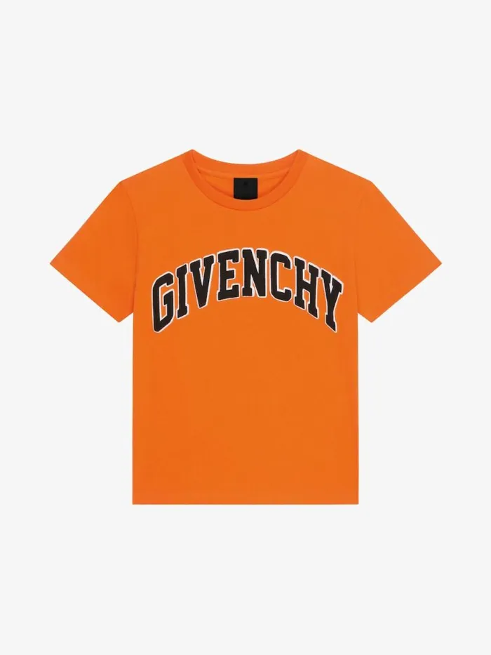 College TShirt In Cotton Orange Kids Givenchy