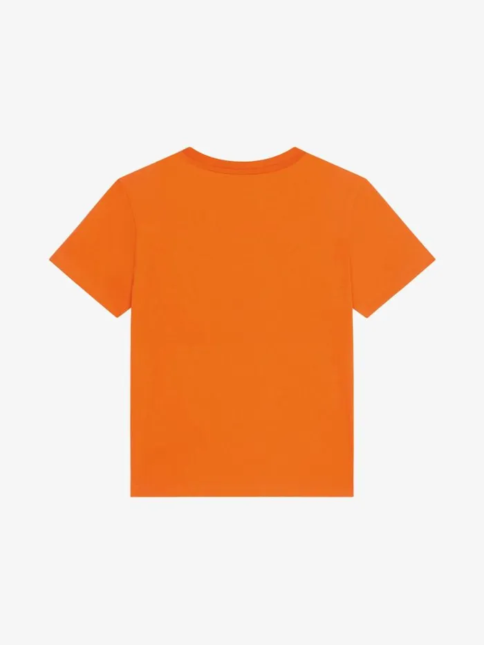 College TShirt In Cotton Orange Kids Givenchy
