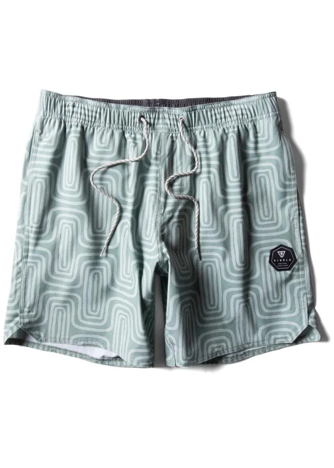 Congos 165quot Ecolastic Light Sage Men Vissla Boardshorts