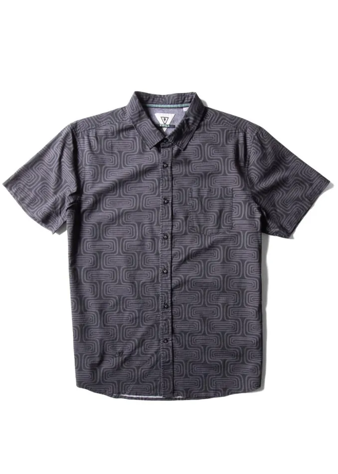 Congos Eco Ss Shirt Phantom Men Vissla Shirts and Flannels