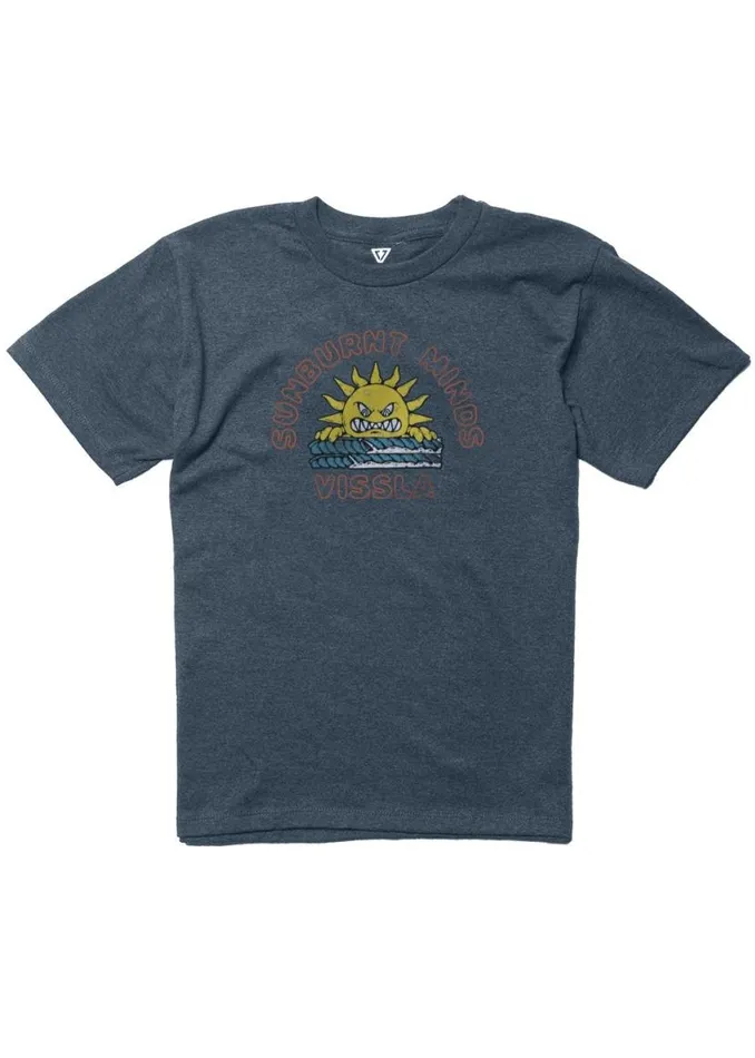 Cooked Kids Tee Navy Heather Men Vissla Youth