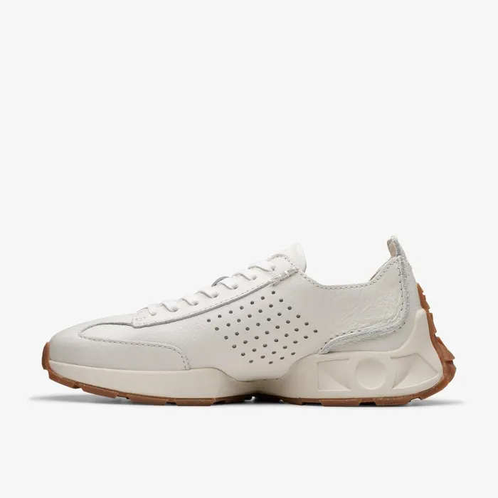 Craft Speed Off White Leather Women Clarks Sneakers