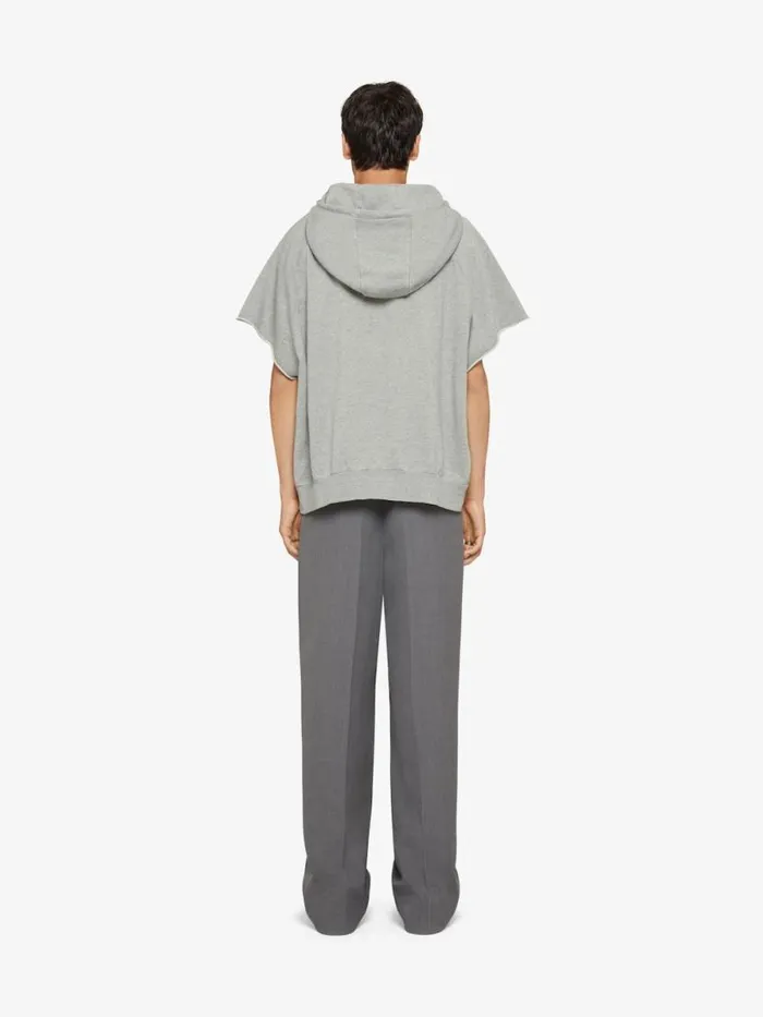 Crest Oversized Sleeveless Hoodie In Fleece Aqua Green Men Givenchy Sweatshirts and Hoodies