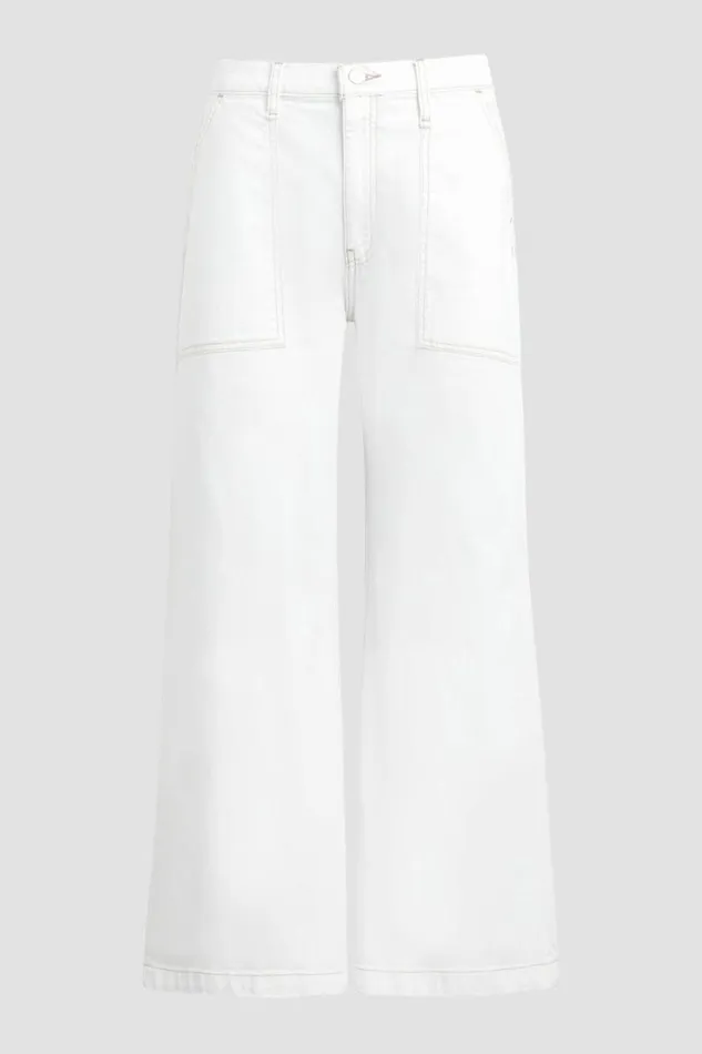 Cropped Women Hudson Jeans Jodie HighRise Wide Leg Crop Jean White Cropped Women Hudson Jeans Jodie HighRise Wide Leg Crop Jean White