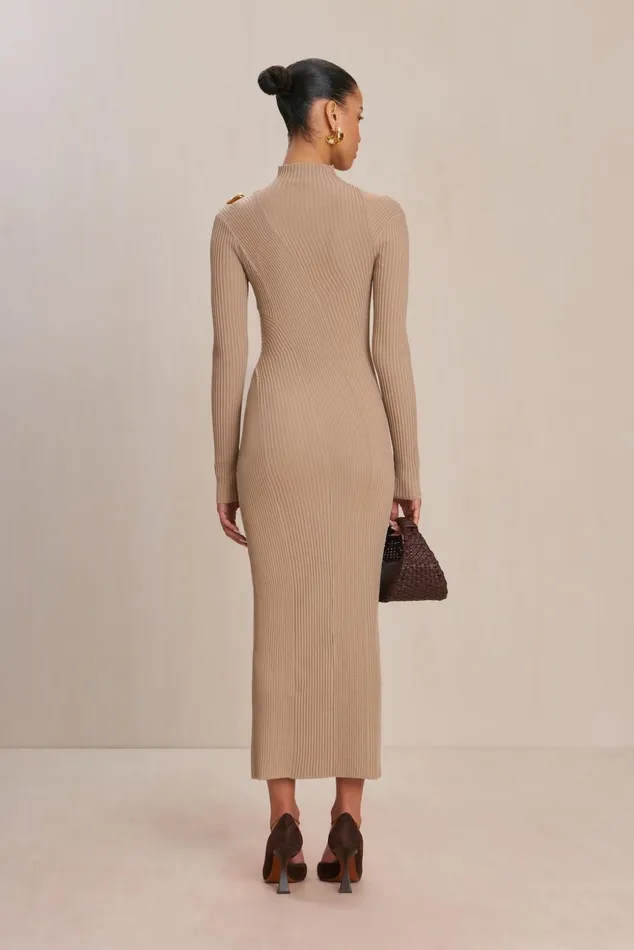 Cult Gaia Alyssa Knit Dress Fog Women Dresses