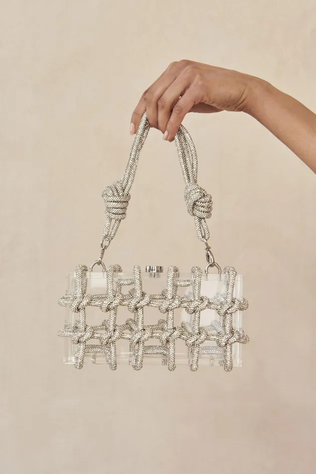 Cult Gaia Bess Rhinestone Shoulder Bag Clear Women Shoulder Bags Cult Gaia Bess Rhinestone Shoulder Bag Clear Women Shoulder Bags