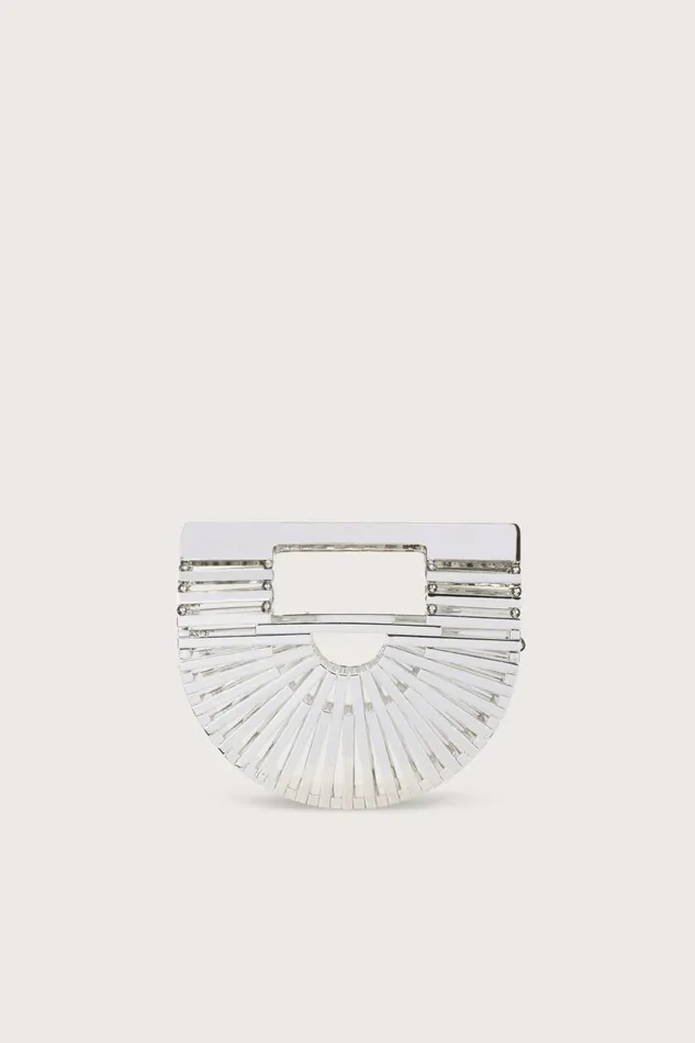 Cult Gaia GaiaS Ark Nano Crossbody Bag Shiny Silver Women Crossbody Bags