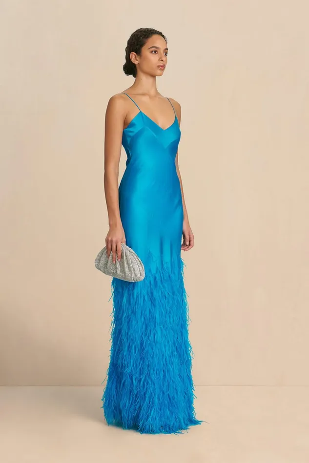 Cult Gaia Hansal Gown Lake Blue Women Dresses Cult Gaia Hansal Gown Lake Blue Women Dresses