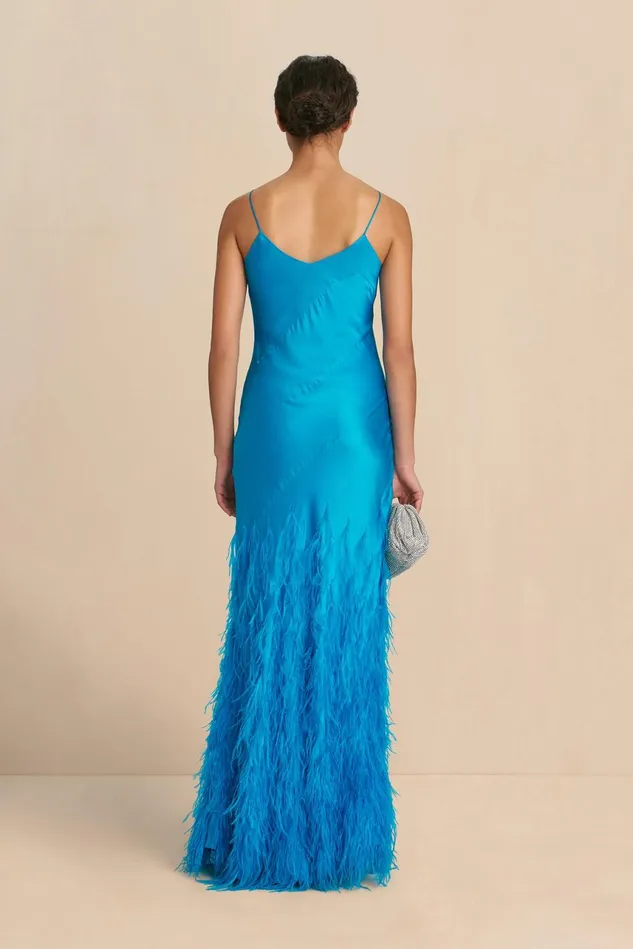 Cult Gaia Hansal Gown Lake Blue Women Dresses Cult Gaia Hansal Gown Lake Blue Women Dresses