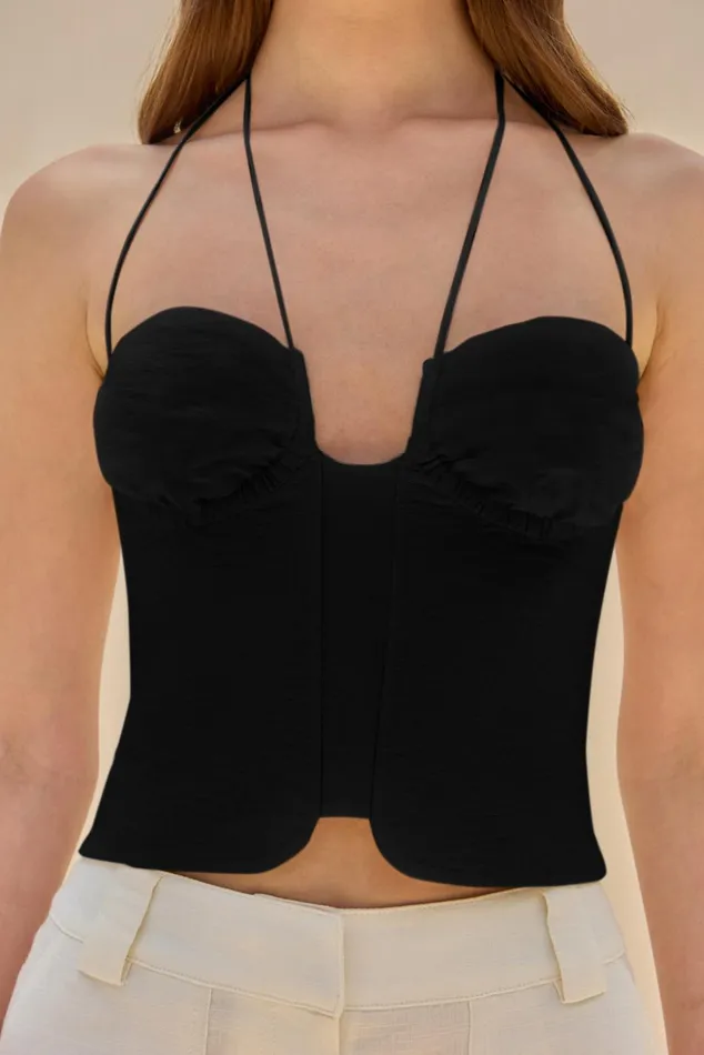 Cult Gaia Havana Top Black Women Tops