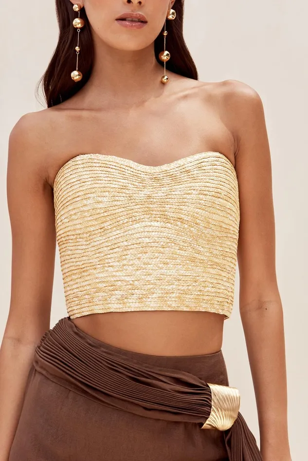 Cult Gaia Jacira Top Natural Women Tops