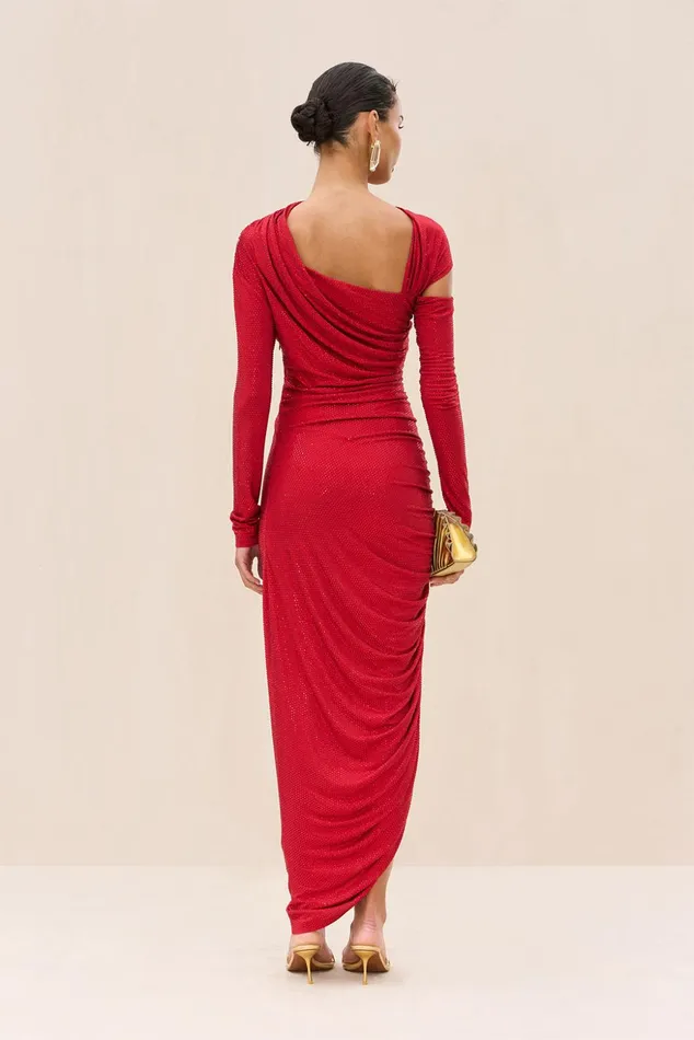 Cult Gaia Kumasi Gown Merlot Women Dresses