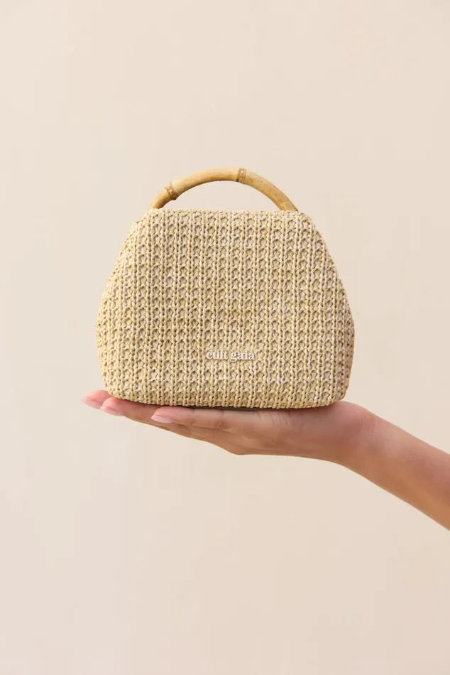 Cult Gaia Solene Mini Crossbody Bag Natural Women Crossbody Bags