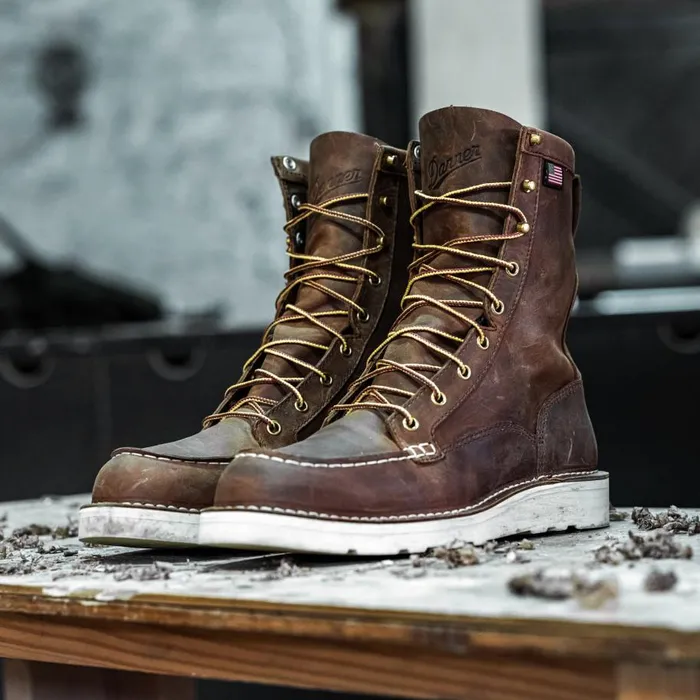 Danner Boots Bull Run Moc Toe 8034 Tobacco Steel Toe 8211 MenWomen