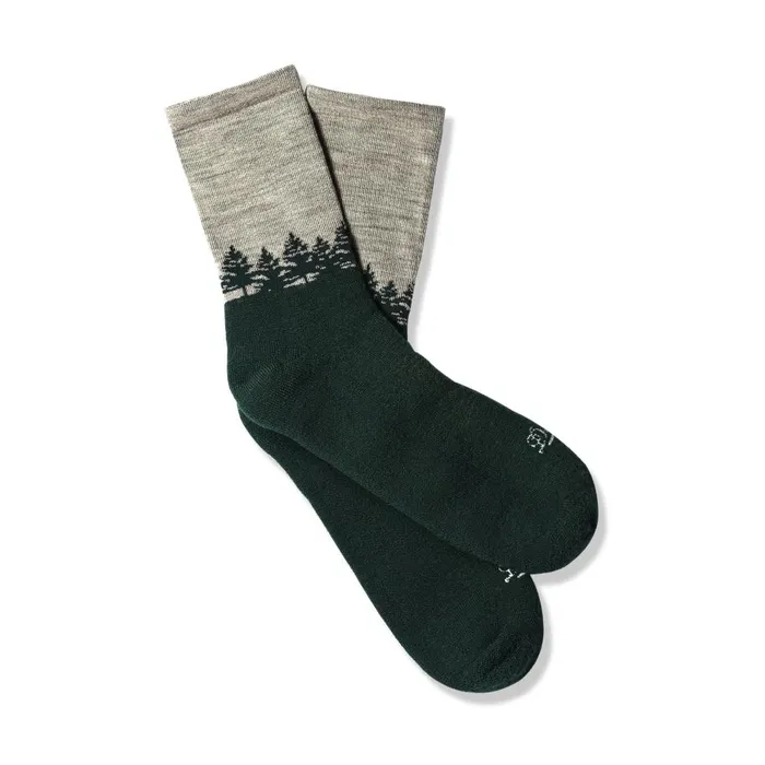 Danner Socks Merino Midweight Hiking Socks 34 Crew 8211 Greengray 8211 MenWomen