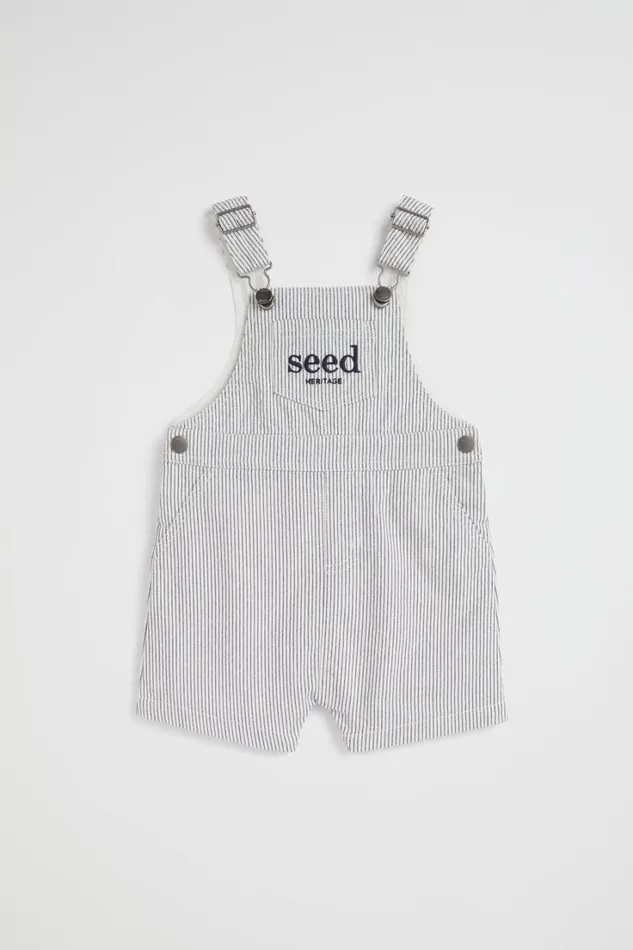 Denim and Jeans Baby Seed Heritage Core Logo Overall Midnight Stripe