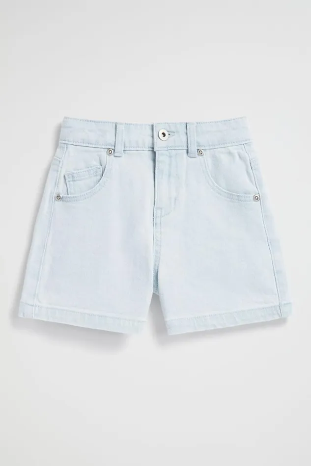 Denim and Jeans Girl Seed Heritage High Rise Denim Short Sun Bleach