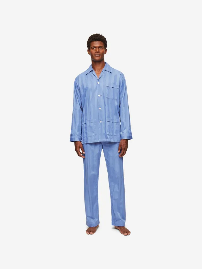 Derek Rose Classic Fit Pajamas Lingfield Cotton French Men Classic Fit Pajamas