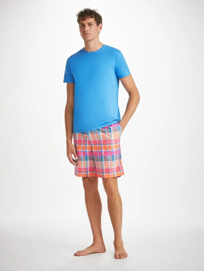 Derek Rose Lounge Shorts Barker 36 Cotton Multi Men Lounge Shorts