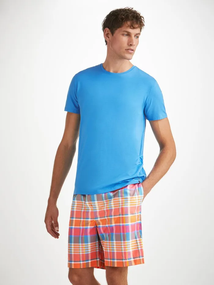 Derek Rose Lounge Shorts Barker 36 Cotton Multi Men Lounge Shorts