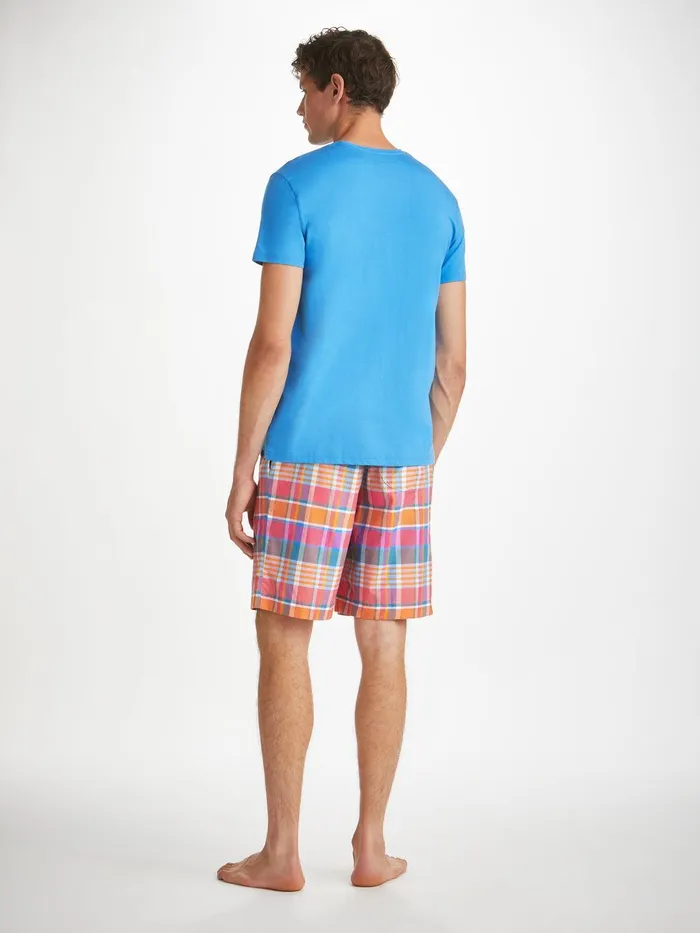 Derek Rose Lounge Shorts Barker 36 Cotton Multi Men Lounge Shorts