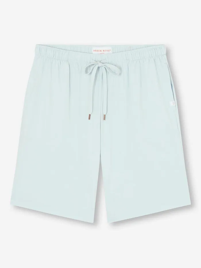 Derek Rose Lounge Shorts Basel Micro Modal Stretch Ice Blue Men Lounge Shorts