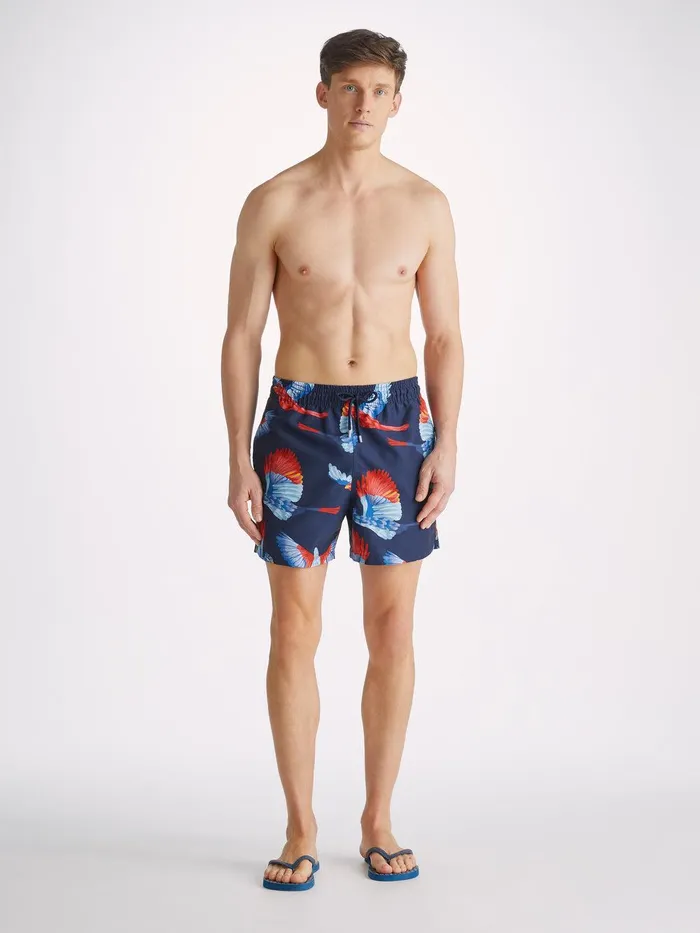 Derek Rose Swim Shorts Maui 54 Navy Men Short Length Swim Shorts