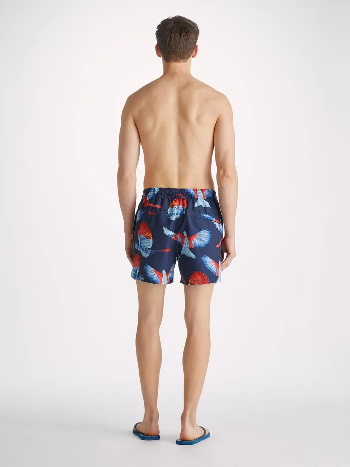 Derek Rose Swim Shorts Maui 54 Navy Men Short Length Swim Shorts