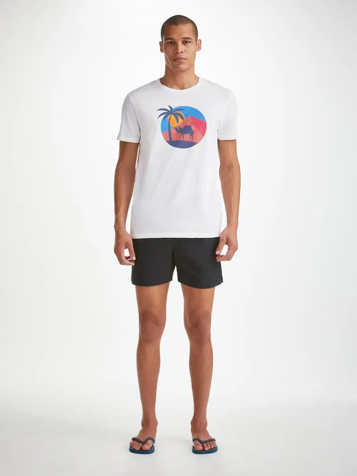 Derek Rose TShirt Ripley 19 Pima Cotton White Men Short Sleeve TShirts