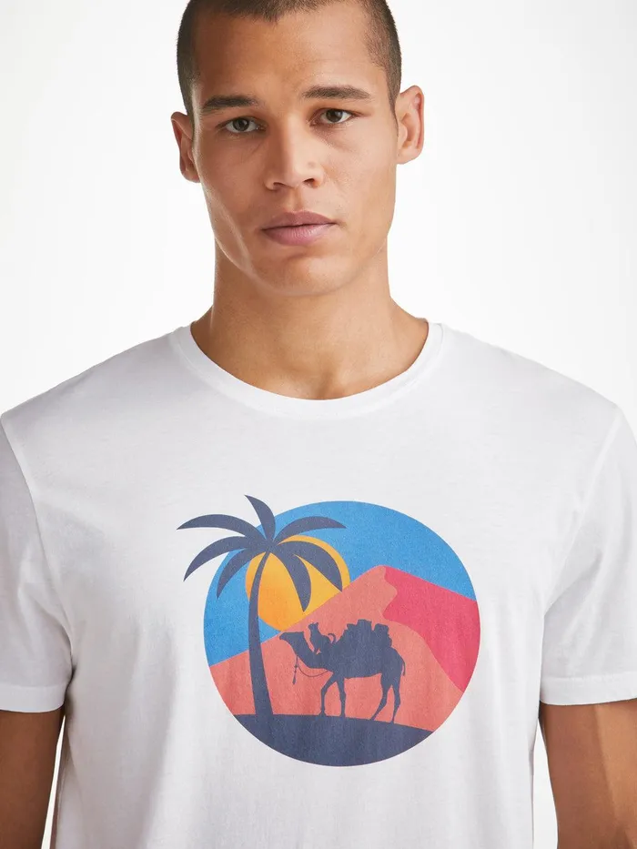 Derek Rose TShirt Ripley 19 Pima Cotton White Men Short Sleeve TShirts