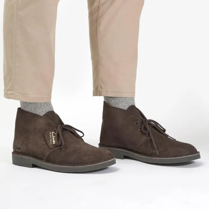 Desert Boot Evo Dark Brown Suede Men Clarks Casual Dress Shoes