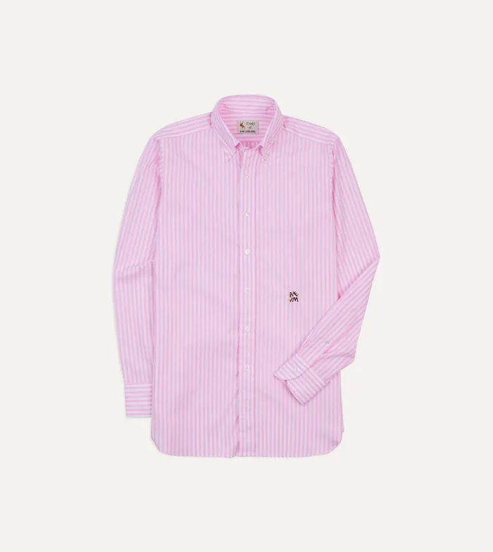 Drake039s Ald Striped Poplin Shirt Men Formal Shirts