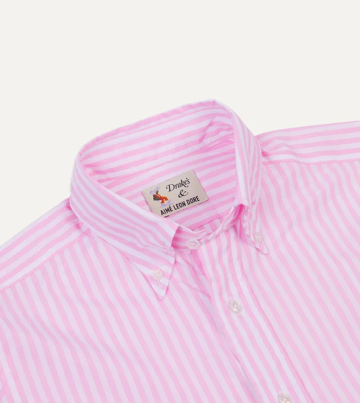 Drake039s Ald Striped Poplin Shirt Men Formal Shirts