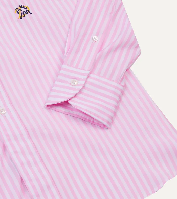 Drake039s Ald Striped Poplin Shirt Men Formal Shirts