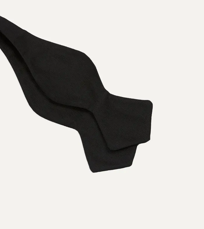 Drake039s Black SelfTie Silk Batwing Bow Tie Men Bow Ties