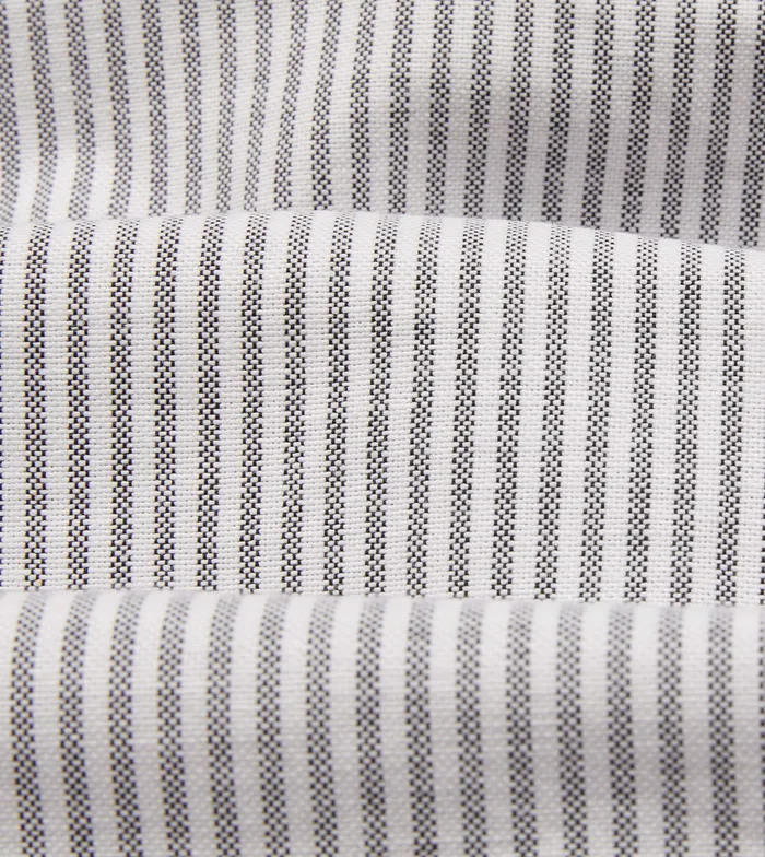 Drake039s Black Ticking Stripe Cotton Oxford Cloth ButtonDown Shirt Men Formal Shirts