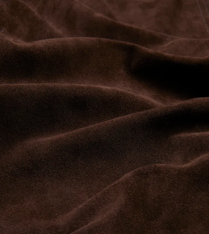 Drake039s Chocolate Brown Heavyweight Suede FivePocket Chore Jacket Men Coats and Jackets
