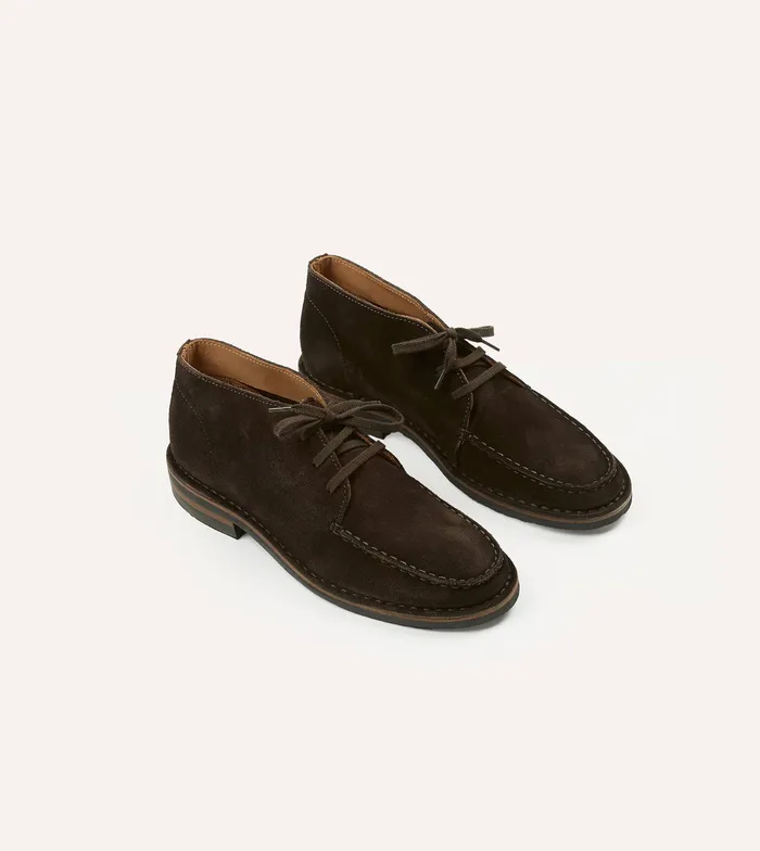 Drake039s Crosby MocToe Chukka Boot Dark Brown Roughout Suede With Rubber Sole Men Chukkas Drake039s Crosby MocToe Chukka Boot Dark Brown Roughout Suede With Rubber Sole Men Chukkas
