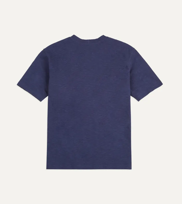 Drake039s Dark Indigo Flam Cotton Crew Neck Hiking TShirt Men TShirts